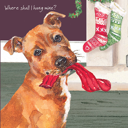 The Little Dog Laughed Christmas Card Dog RHODESIAN RIDGEBACK PUPPY Baxi