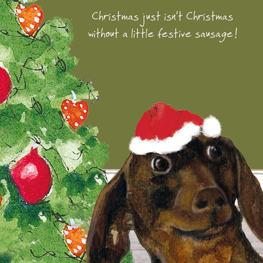 The Little Dog Laughed Christmas Card Dog DACHSHUND Betty