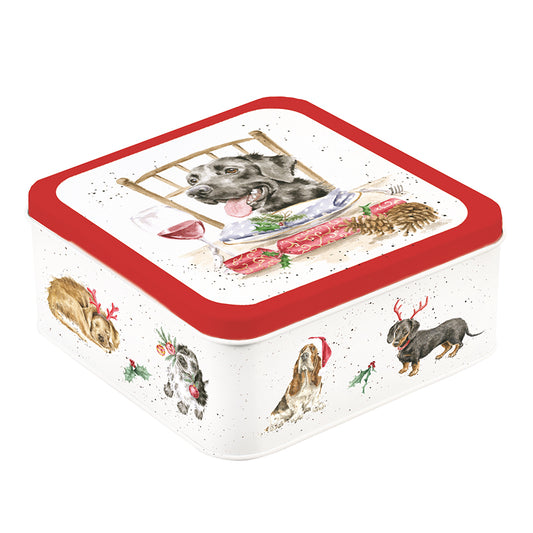 Wrendale Designs Christmas Tin Square DOGS