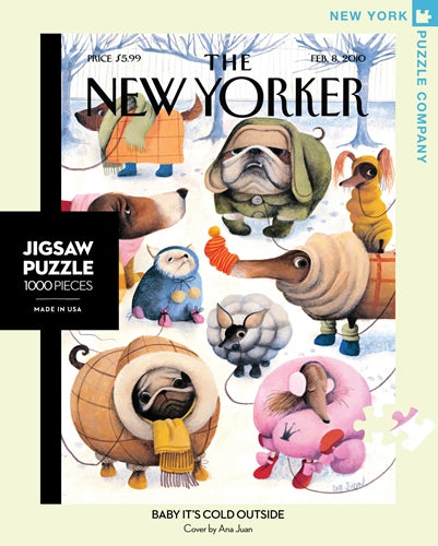 Jigsaw New York Puzzle Co BABY IT'S COLD OUTSIDE 1000pc