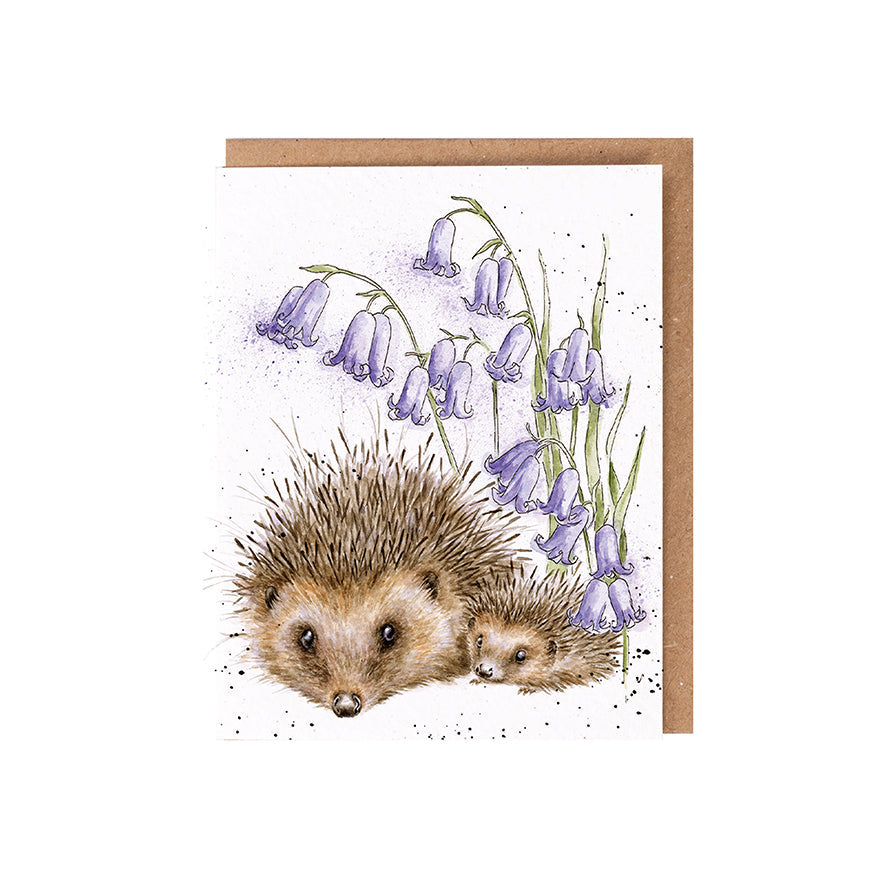 Wrendale Designs card The Wild Collection Hedgehogs LOVE and HEDGEHUGS