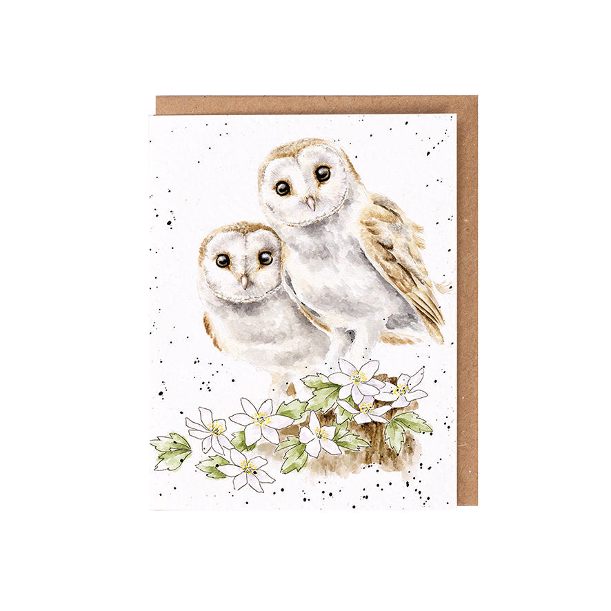 Wrendale Designs card The Wild Collection Owls HOOTING FOR YOU