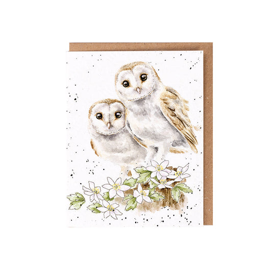 Wrendale Designs card The Wild Collection Owls HOOTING FOR YOU 