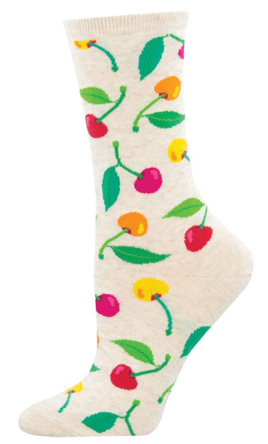 Socksmith Socks Small (women) CHERRIES tan
