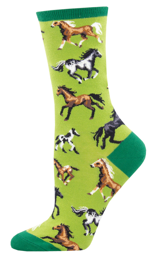 Socksmith Socks Small (women) HORSES green