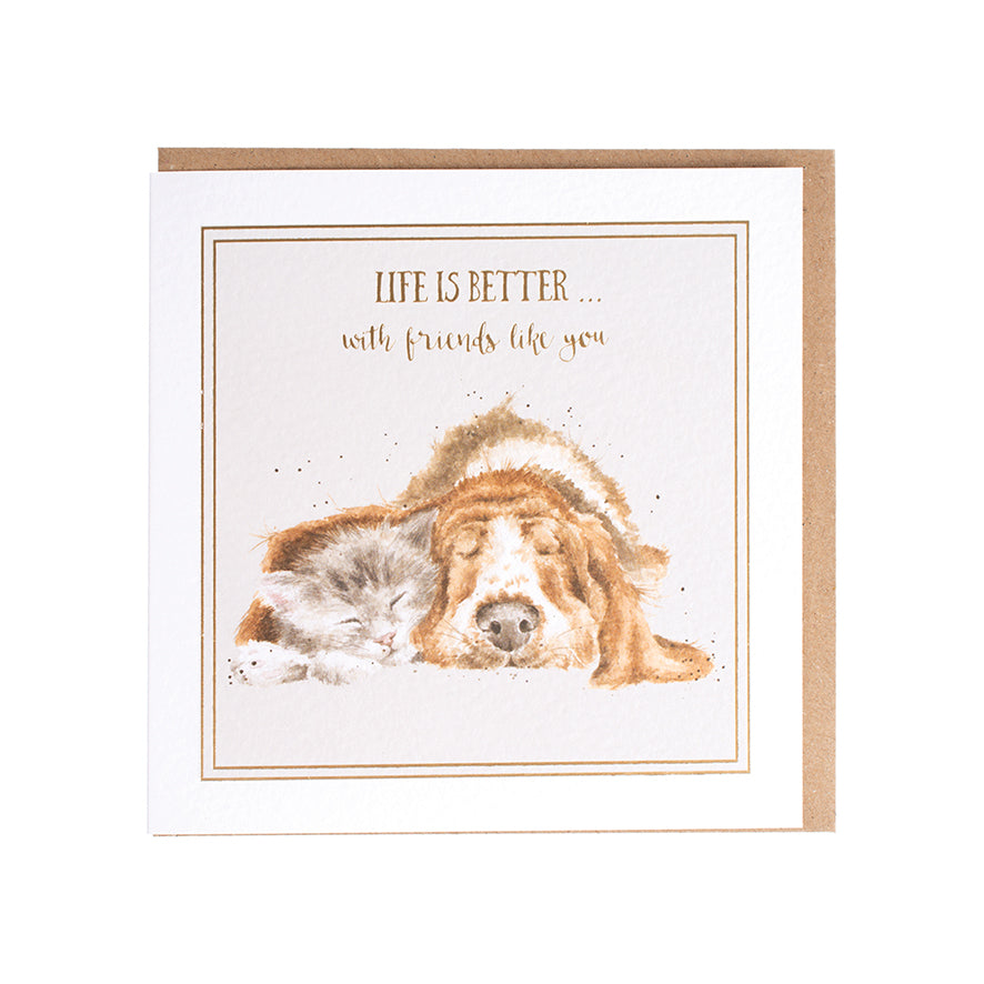 Wrendale Designs card Words of Wisdom Dog FRIENDS LIKE YOU