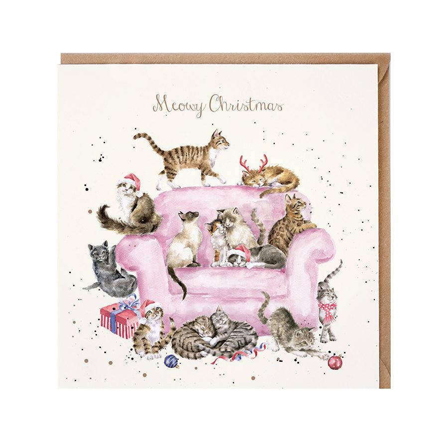 Wrendale Designs Christmas Card single CATS xmas