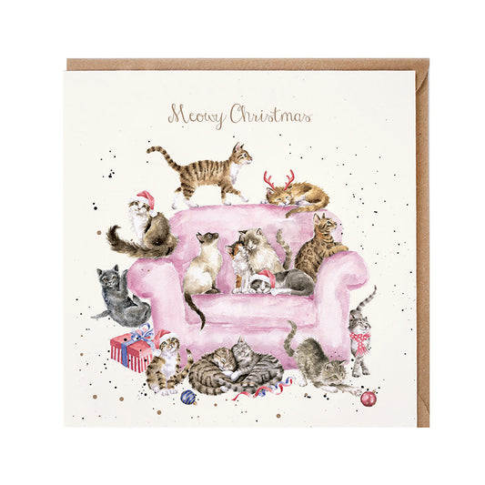 Wrendale Designs Christmas Card single CATS xmas 