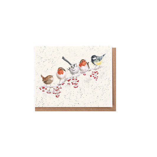 Wrendale Designs Chrsitmas Card Mini SMALL BIRDS five