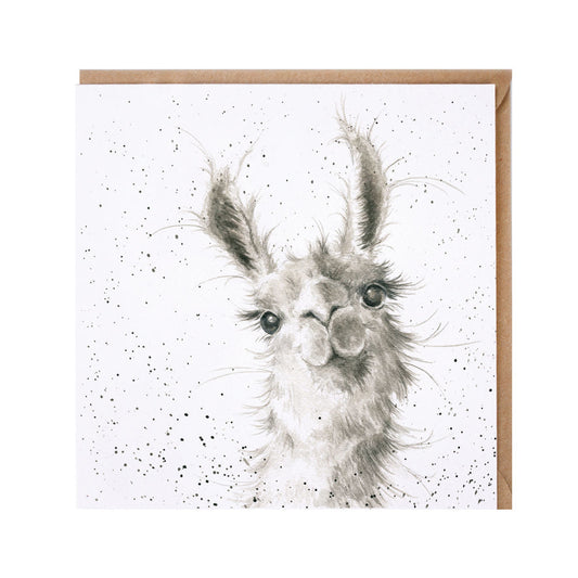 Wrendale Designs card Zoology Collection Llama BECAUSE I'M WORTH IT