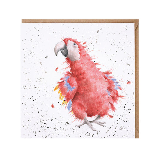Wrendale Designs card Zoology Collection Parrot PARROT ON PARADE
