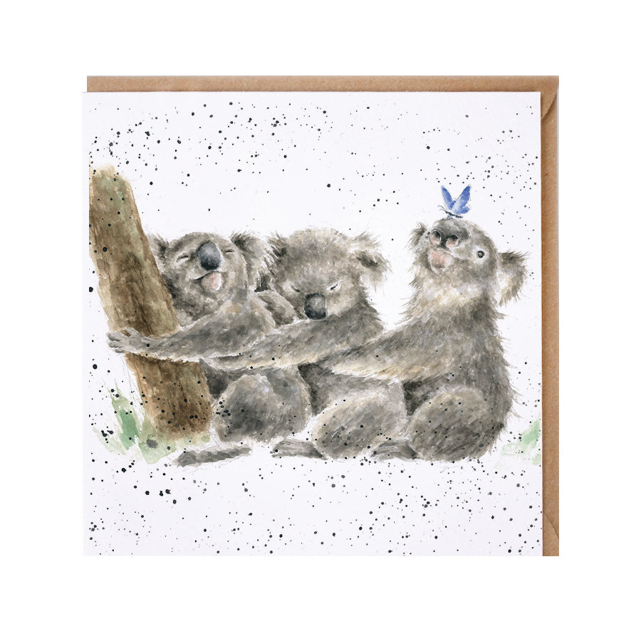 Wrendale Designs card Zoology Collection Koalas THREE OF A KIND