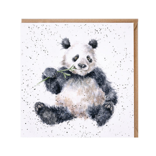 Wrendale Designs card Zoology Collection Panda Bear BAMBOOZLED