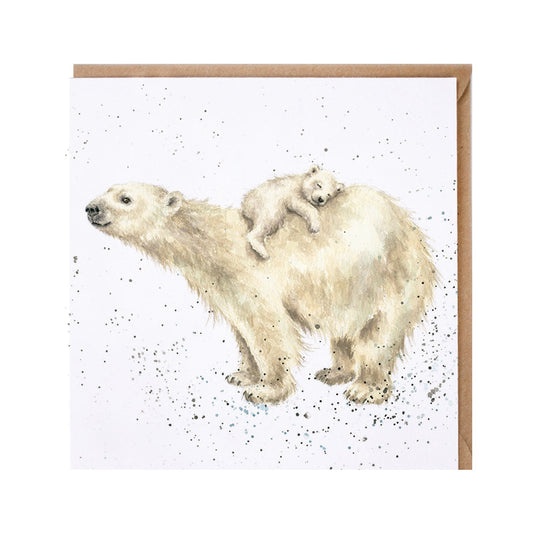 Wrendale Designs card Zoology Collection Polar Bear BEAR HUGS
