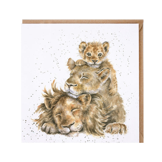 Wrendale Designs card Zoology Collection Lions FAMILY PRIDE