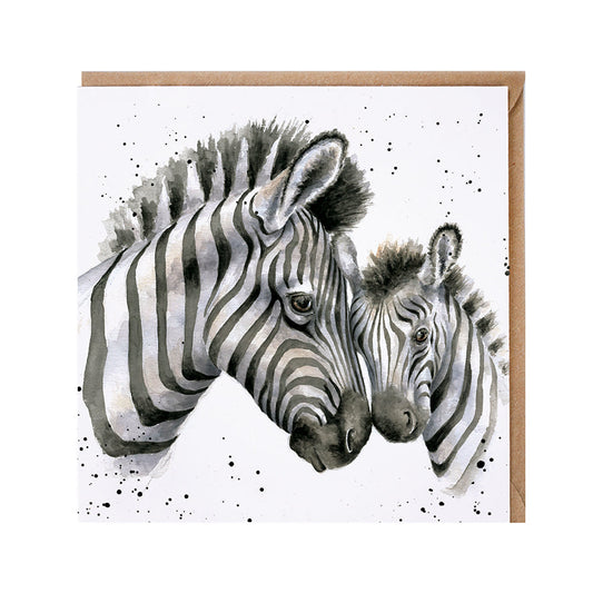 Wrendale Designs card Zoology Collection Zebra RACING STRIPES