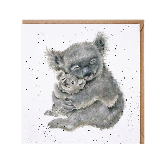 Wrendale Designs card Zoology Collection Koalas KOALALITY TIME