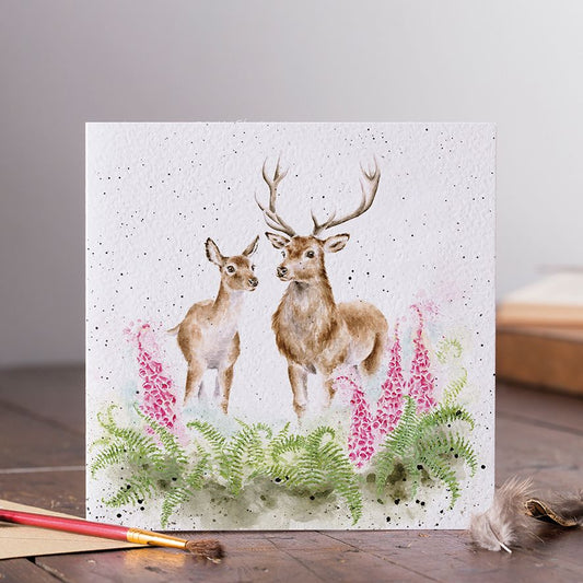 Wrendale Designs card Country Set LORD and LADY deer
