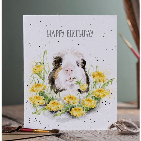 Wrendale Designs card Occasions Birthday DANDY DAY guinea pig