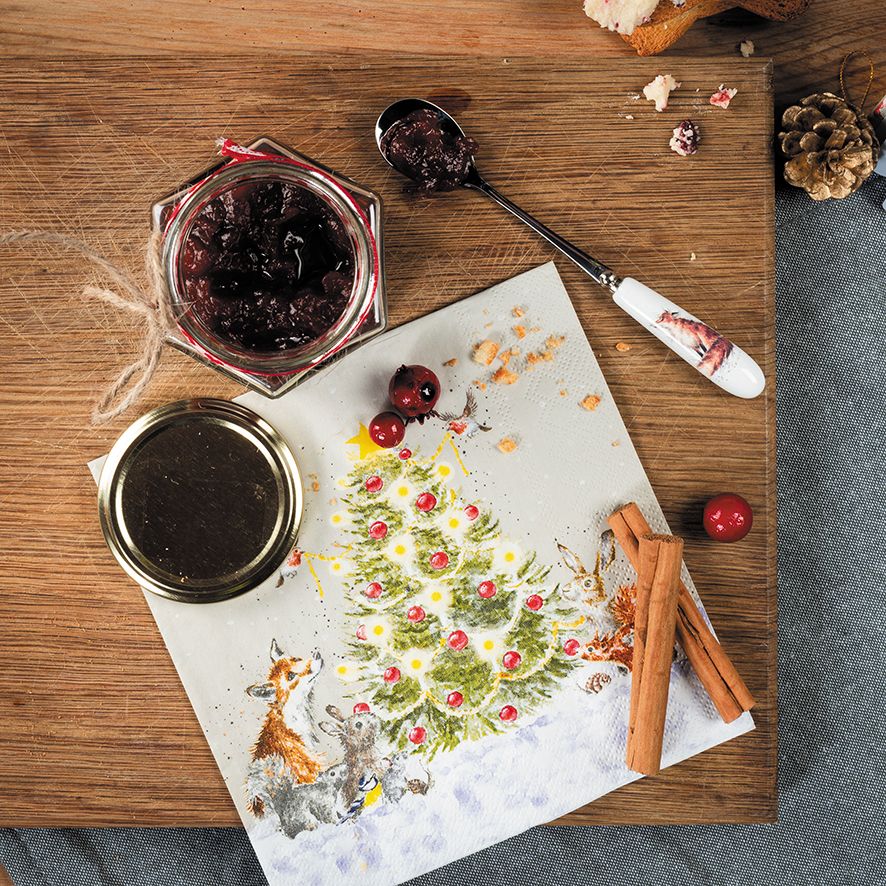 Wrendale Designs Christmas Napkins Cocktail WOODLAND ANIMALS