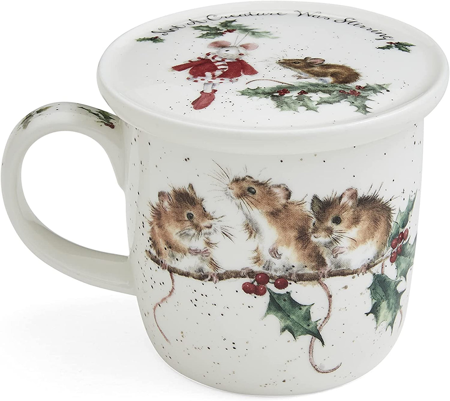 Wrendale Designs Christmas Mug & Coaster Set MICE