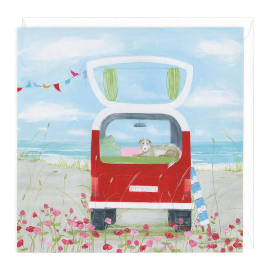 Any Occasion card CAMPERVAN DOG