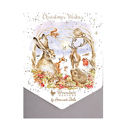 Wrendale Designs Christmas Cards pk-8 WOODLAND ANIMALS autumn foliage