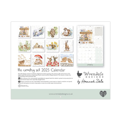 Wrendale Designs 2025 Calendar Landscape COUNTRY SET