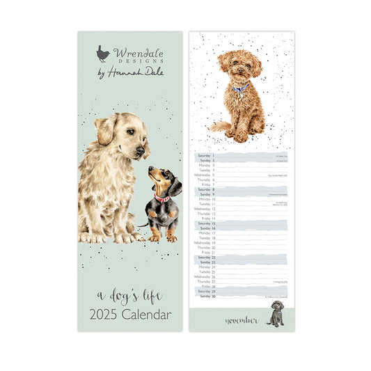 Wrendale Designs 2025 Calendar Slim A DOG'S LIFE