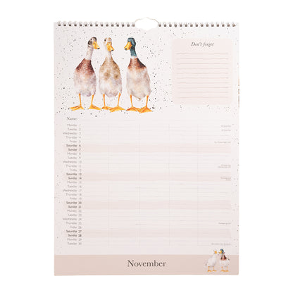 Wrendale Designs 2027 Calendar Organiser COUNTRY SET