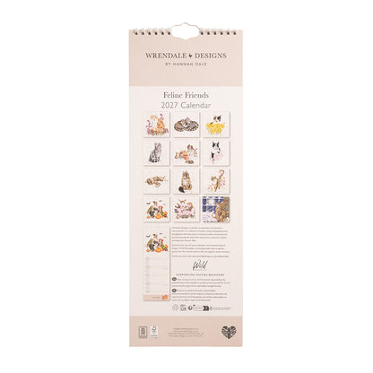 Wrendale Designs 2027 Calendar Slim FELINE FRIENDS