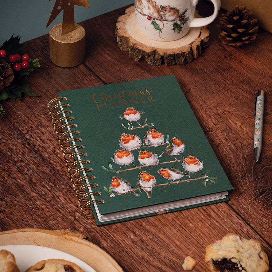 Wrendale Designs Christmas Planner ROCKING ROBINS