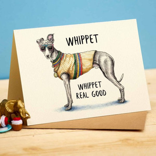 Bewilderbeest Card DOG whippet