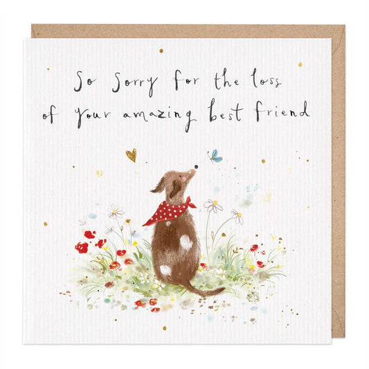 Pet Sympathy card BEST FRIEND dog