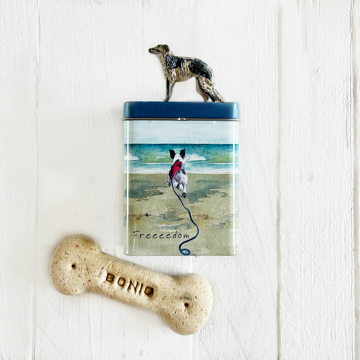 The Little Dog Laughed Treat Tin TERRIER beach escape