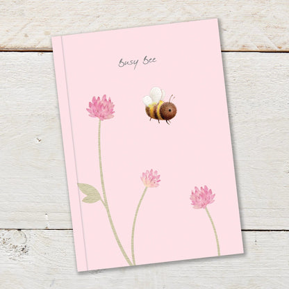 Ginger Betty Notebook A6 BEE pink flowers