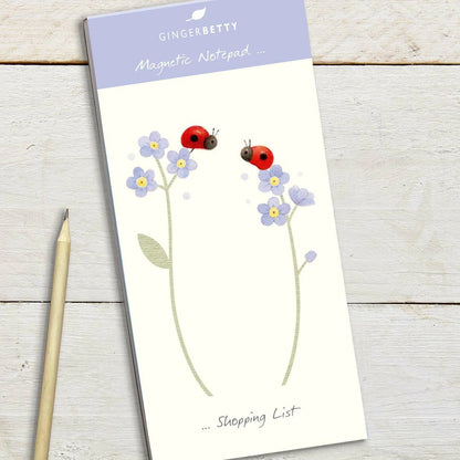 Ginger Betty Magnetic Notepad LADYBIRDS