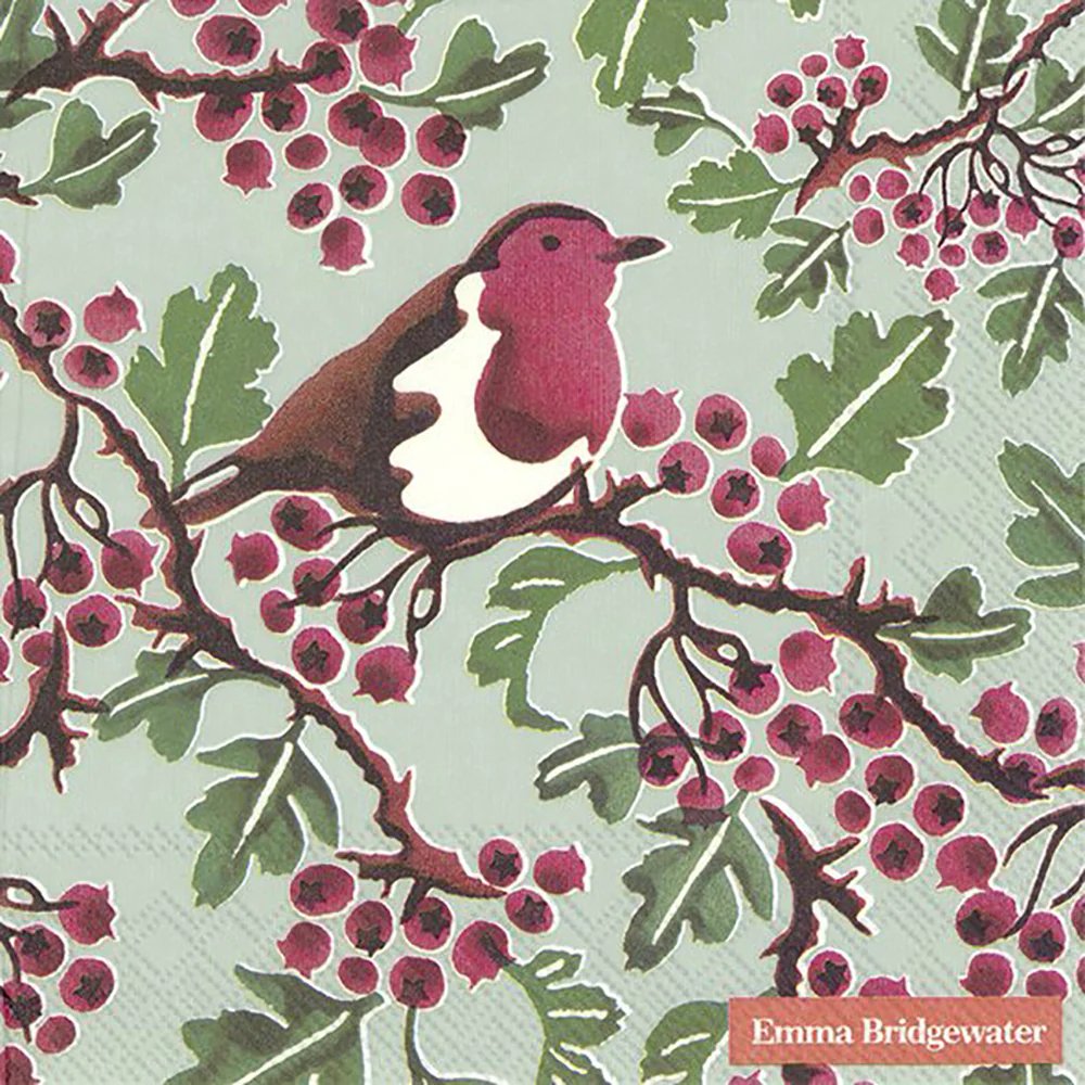 Christmas Napkins green HAWTHORN BERRY