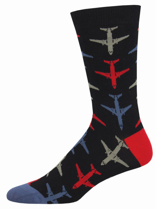 Socksmith Socks Large (men) AIRPLANES black