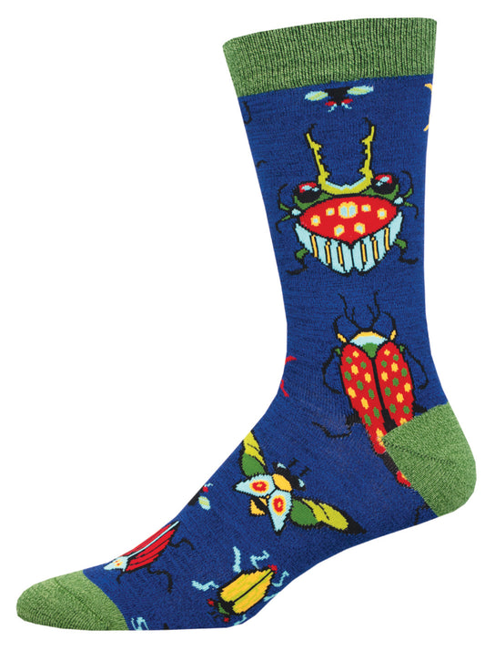 Socksmith Socks Large (men) INSECTS blue