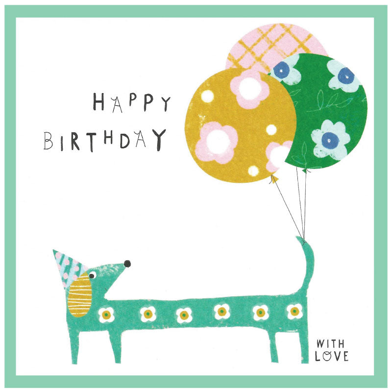 Cinnamon Aitch Margot Birthday Card Dog WITH LOVE