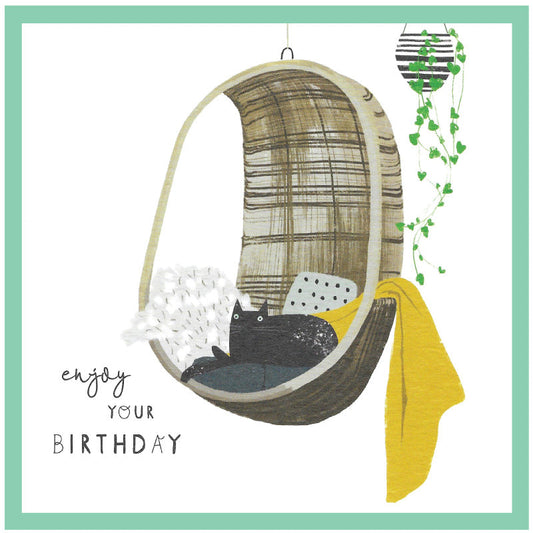 Cinnamon Aitch Margot Birthday Card Cat ENJOY YOUR BIRTHDAY