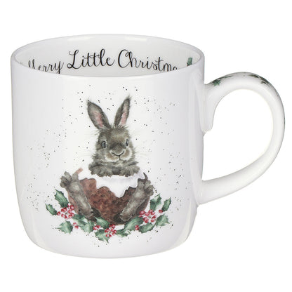 Wrendale Designs Christmas Mug RABBIT merry pudding