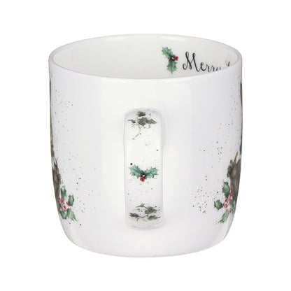 Wrendale Designs Christmas Mug RABBIT merry pudding