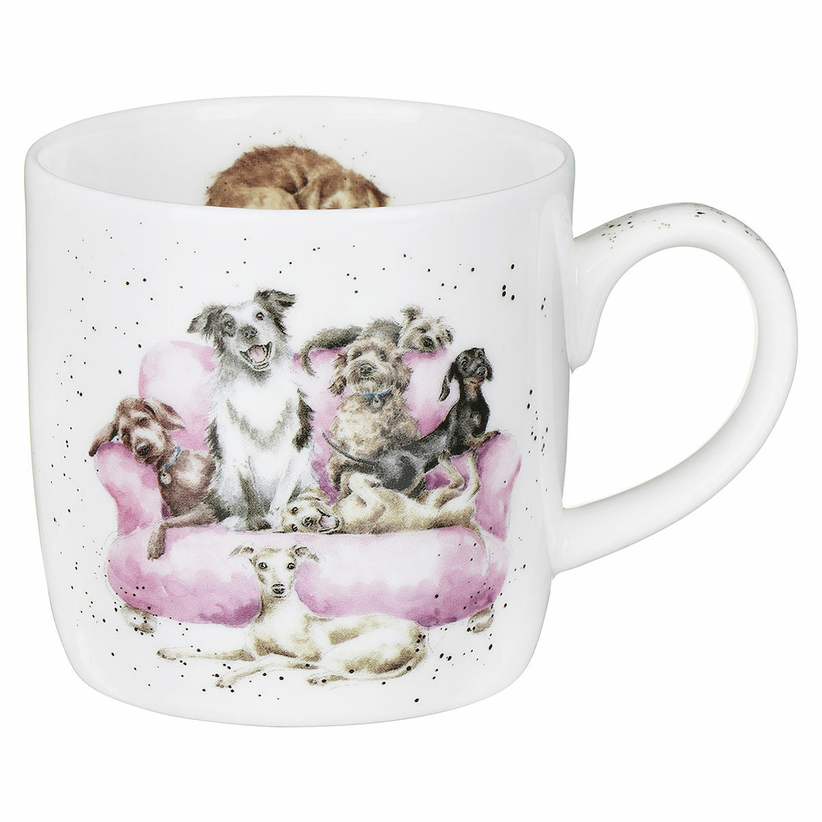 Wrendale Designs Mug DOGS pink sofa