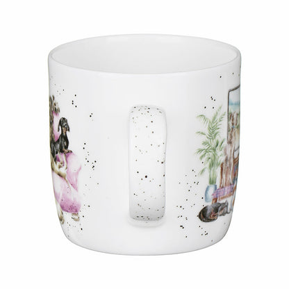 Wrendale Designs Mug DOGS pink sofa