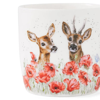 Wrendale Designs Mug DEER red poppies