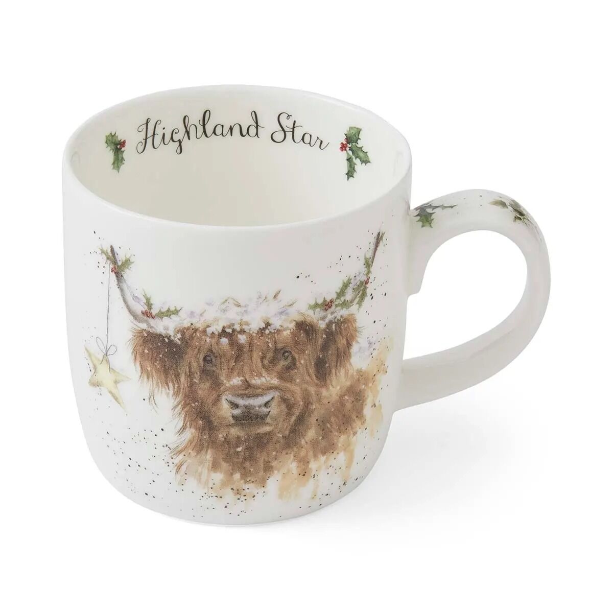 Wrendale Designs Christmas Mug HIGHLAND COW