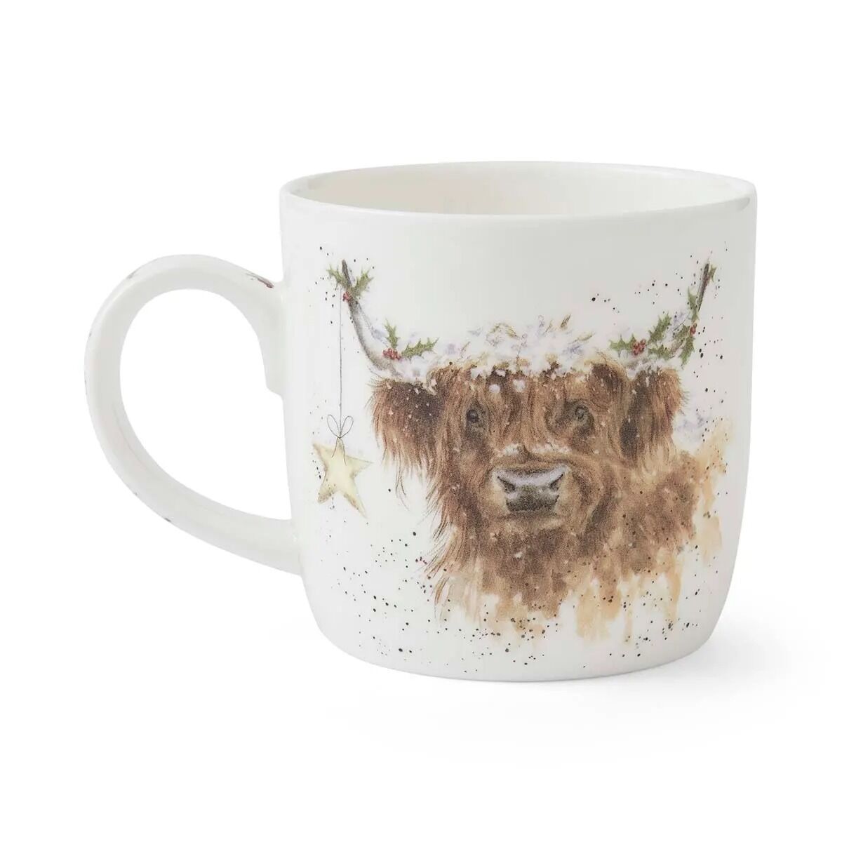 Wrendale Designs Christmas Mug HIGHLAND COW
