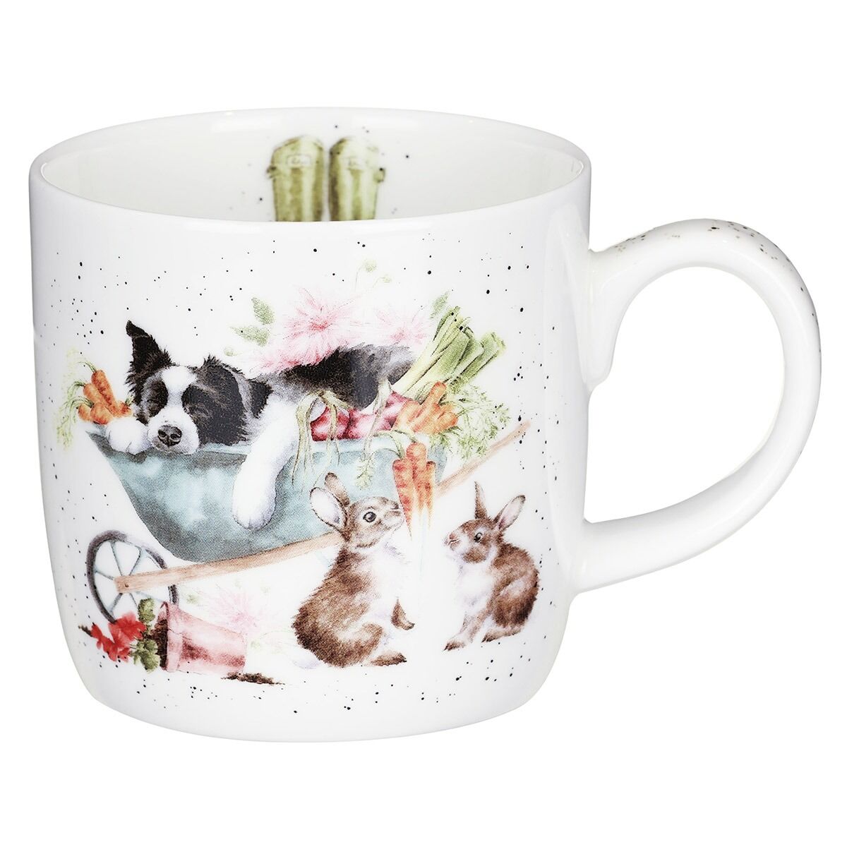 Wrendale Designs Mug DOG CAT wheelbarrow